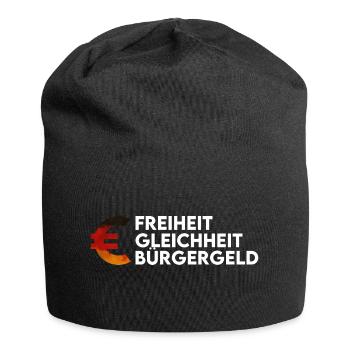 T-Shirt Bürgergeld-Freiheit Gleichheit Bürgergeld - Jersey-Beanie - Schwarz - Vorne