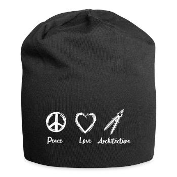 J’adore l’architecture - Bonnet en jersey - noir - Devant