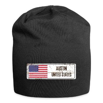 Austin Flagge der Vereinigten Staaten - Jersey-Beanie - Schwarz - Vorne