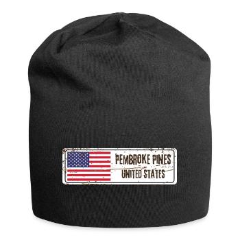 Pembroke Pines United States Flag - Jersey Beanie - black - Front