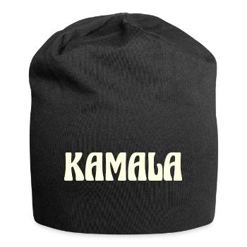 Kamala Name Text - Jersey Beanie - black - Front