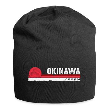 Okinawa Japan Retro Heritage Souvenir für Männer - Jersey-Beanie - Schwarz - Vorne