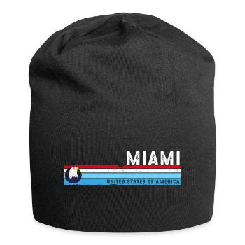 Miami Florida Est 1896 Vintage Klassischer Retro-Stil - Jersey-Beanie - Schwarz - Vorne