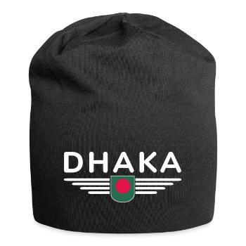 Dhaka Design – Heart of Bangladesh - Jersey Beanie - black - Front