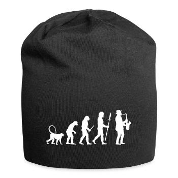 Evolution der Jazz Musik - Jersey-Beanie - Schwarz - Vorne