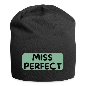 Miss Perfect - Jersey-Beanie - Schwarz - Vorne