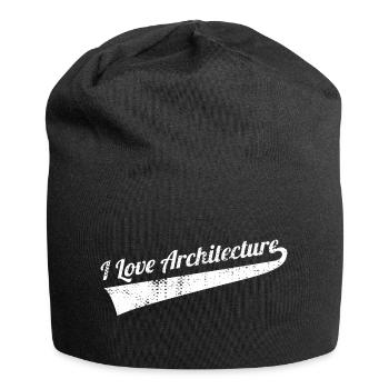 L’amour de l’architecture - Bonnet en jersey - noir - Devant