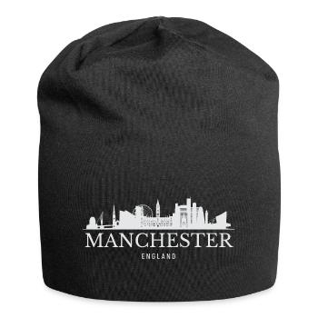 Manchester Skyline, Manchester England - Jersey Beanie - black - Front