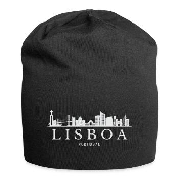 Lissabon, Portugal, Lissabons Skyline - Jersey-Beanie - Schwarz - Vorne