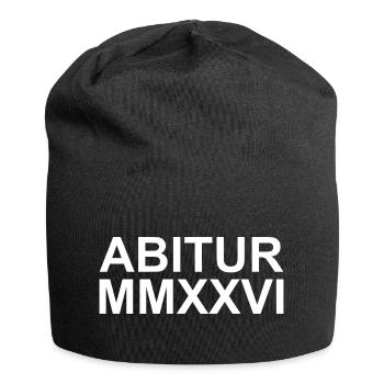 Abi 2026 - MMXXVI - Jersey-Beanie - Schwarz - Vorne