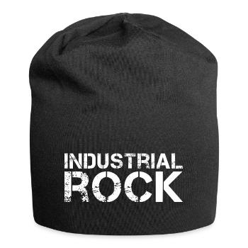 Industrierock-Typografie - Jersey-Beanie - Schwarz - Vorne