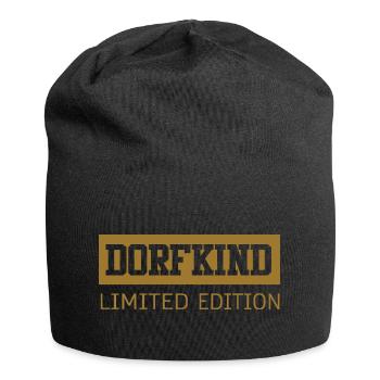 Dorfkind Limited Edition Golden Spruch Design - Jersey-Beanie - Schwarz - Vorne