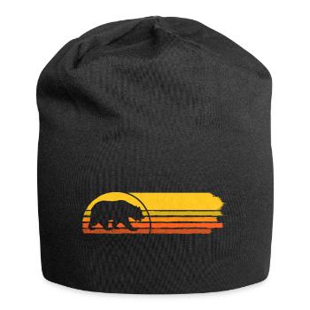 RETRO BEAR - Jersey Beanie - black - Front