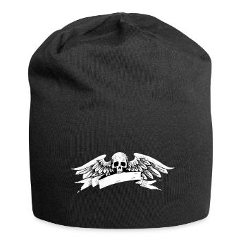 Skull - Jersey-Beanie - Schwarz - Vorne