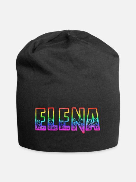 elena rs regenbogen - Jersey-Beanie - Schwarz
