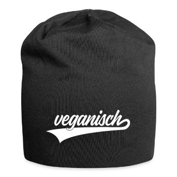 VEGANISCH VEGAN VEGANER - Jersey-Beanie - Schwarz - Vorne