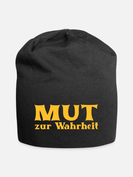 Mut zur Wahrheit - Jersey-Beanie - Schwarz