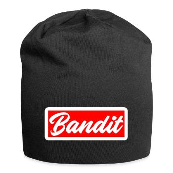 bandit dieb crime criminal aufkleber hooligan gang - Jersey-Beanie - Schwarz - Vorne