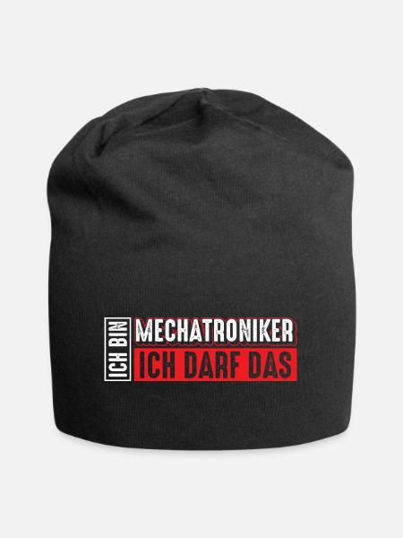 Mechatroniker | Ich bin Mechatroniker ich darf das - Jersey-Beanie - Schwarz