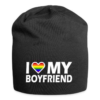 I love my boyfriend - Bonnet en jersey - noir - Devant