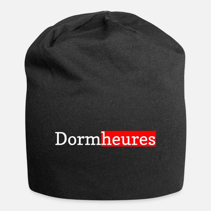 Dormheures, humour dormir - Bonnet en jersey - noir