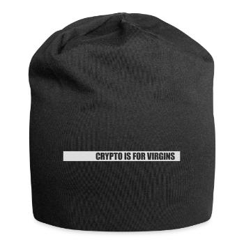 crypto is for virgins - Jersey Beanie - black - Front