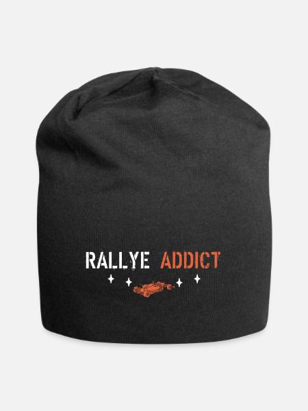Rallye-Süchtiger - Jersey-Beanie - Schwarz