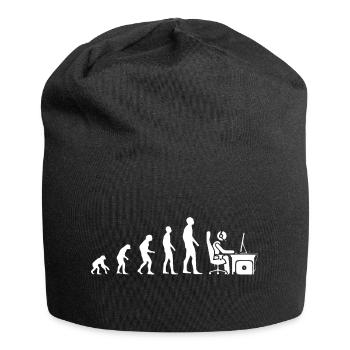 Evolution gamer gift humor geek computer - Jersey Beanie - black - Front
