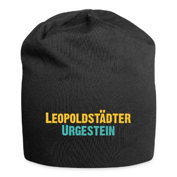 Leopoldstätter Urgestein Wien Österreich Spruch - Jersey-Beanie - Schwarz - Vorne