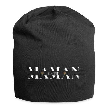 Maman chérie - Bonnet en jersey - noir - Devant
