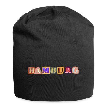 Hamburg: Hafenstadt voller Charme - Jersey-Beanie - Schwarz - Vorne