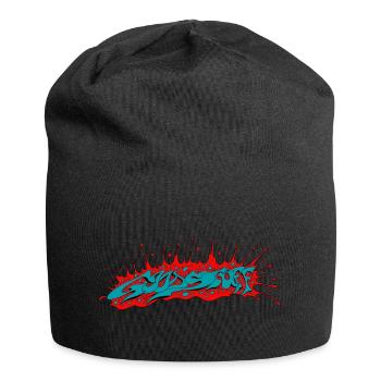 Gutes Zeug - Jersey-Beanie - Schwarz - Vorne