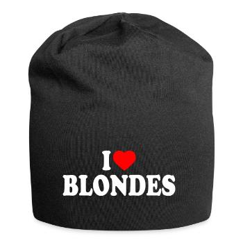 I love blondes - Jersey-Beanie - Schwarz - Vorne