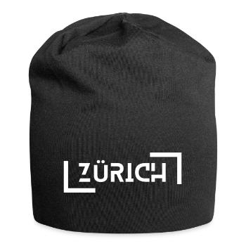 Zürich - Jersey-Beanie - Schwarz - Vorne