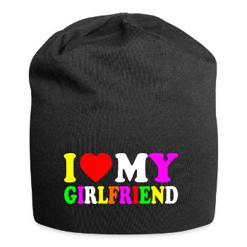 I love my girlfriend - Jersey-Beanie - Schwarz - Vorne