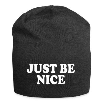 Just be nice - Jersey-Beanie - Anthrazit - Vorne