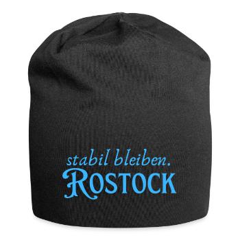 Stabil bleiben Rostock - Jersey-Beanie - Schwarz - Vorne