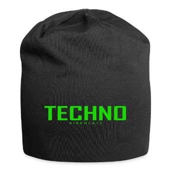TECHNO - Jersey-Beanie - Schwarz - Vorne