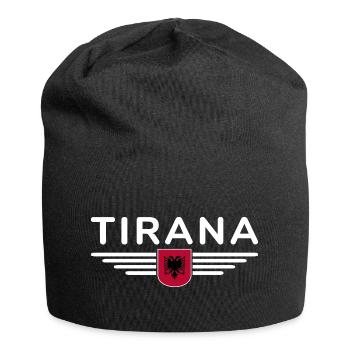 Tirana Design – Au cœur de l’Albanie - Bonnet en jersey - noir - Devant