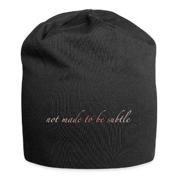 pas fait pour être subtil - Bonnet en jersey - noir - Devant