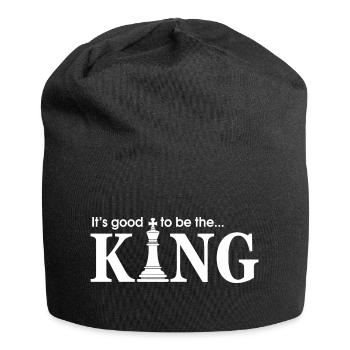 Game Chess Checkerboard King Quote Humor - Jersey Beanie - black - Front