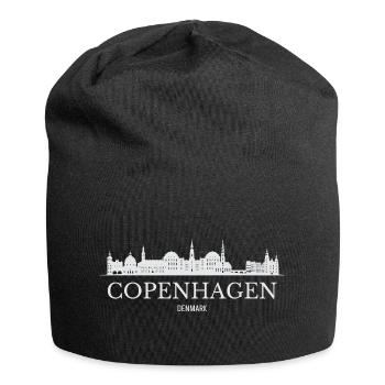 La silhouette de Copenhague, j’adore Copenhague - Bonnet en jersey - noir - Devant