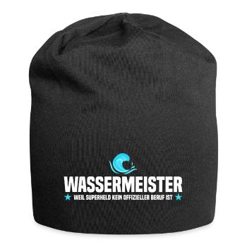 Wassermeister Spruch - Jersey-Beanie - Schwarz - Vorne