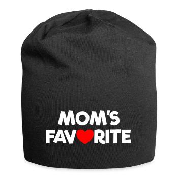 Enfant préféré Chéri de maman Je suis le préféré de maman - Bonnet en jersey - noir - Devant