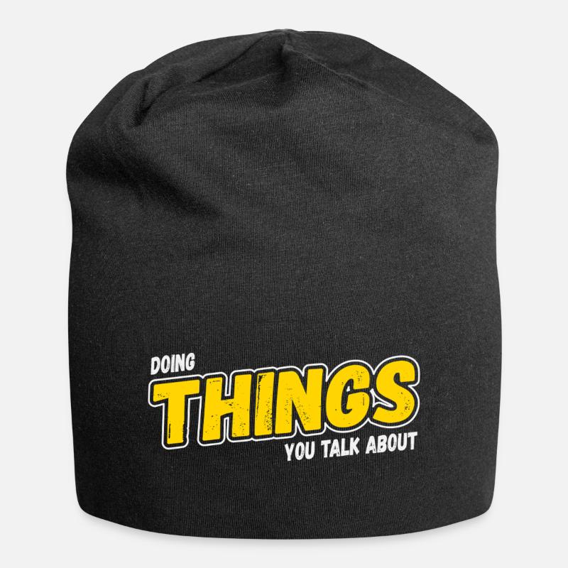 Faire les choses dont vous parlez - Bonnet en jersey - noir