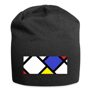 Contre-composition selon « De Stijl » - Bonnet en jersey - noir - Devant