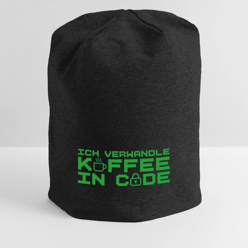 Informatik Verwandle Kaffee in Code Programmierer Jersey-Beanie