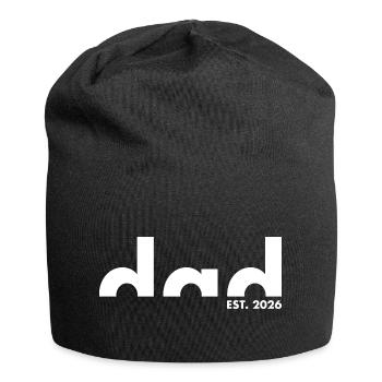 Dad Est. 2026 | Vater | Vatertag - Jersey-Beanie - Schwarz - Vorne