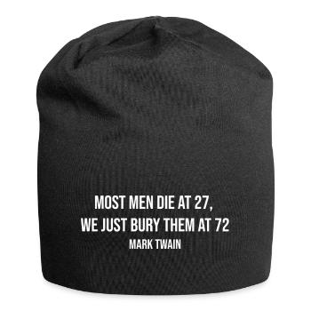 Death Irony Twain Quote - Jersey Beanie - black - Front
