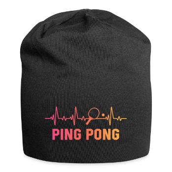 Tischtennis herzschlag tischtennisspieler - Jersey-Beanie - Schwarz - Vorne